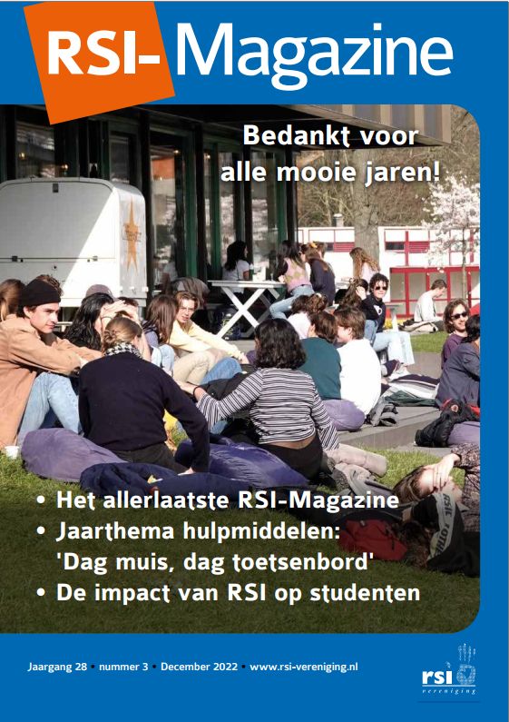 Activiteiten RSI-vereniging, voorblad RSI-Magazine 2022-3