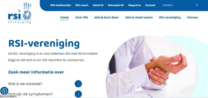 Activiteiten RSI-vereniging, website